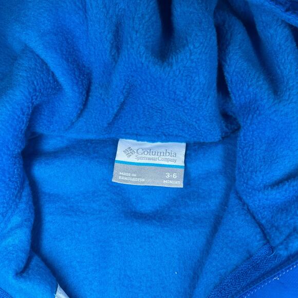 Columbia Steens Mt Overlay Hoodie Fleece Zip Up Jacket Baby Size 3/6 Months - Picture 5 of 9